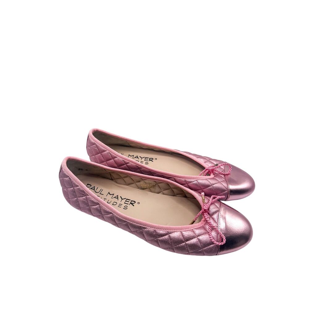 Paul Mayer Pink Best Quilted Leather Ballet Flats size 8.5